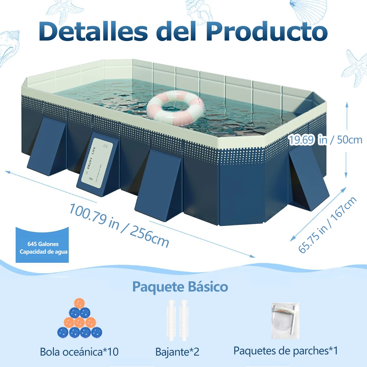 Piscina gonfiabile senza installazione Piscina per giochi d'acqua Piscina da bagno pieghevole resistente all'usura addensata Piscina grande all'aperto