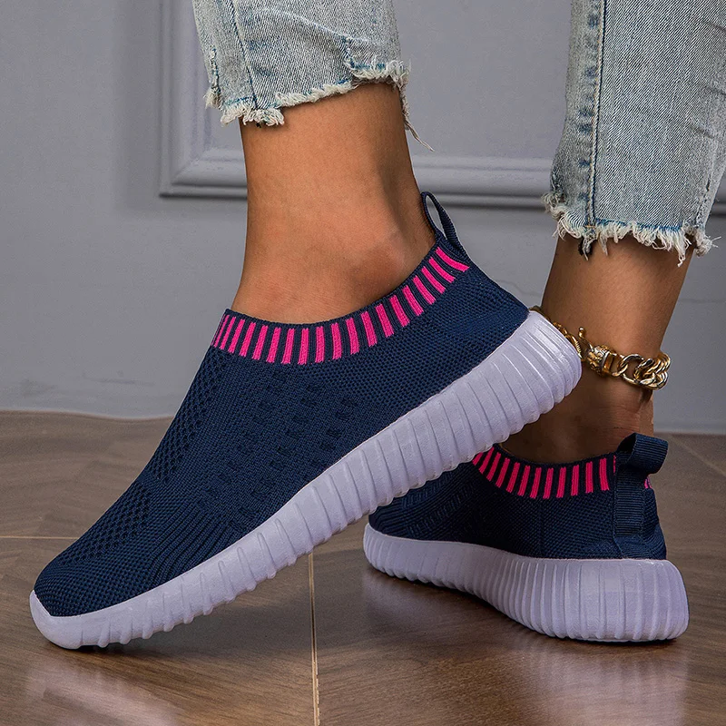 Women Casual Sneakers Mesh Breathable Sport Shoes for Woman Vulcanized Shoes Summer Female Socks Walking Shoes Woman Footwear