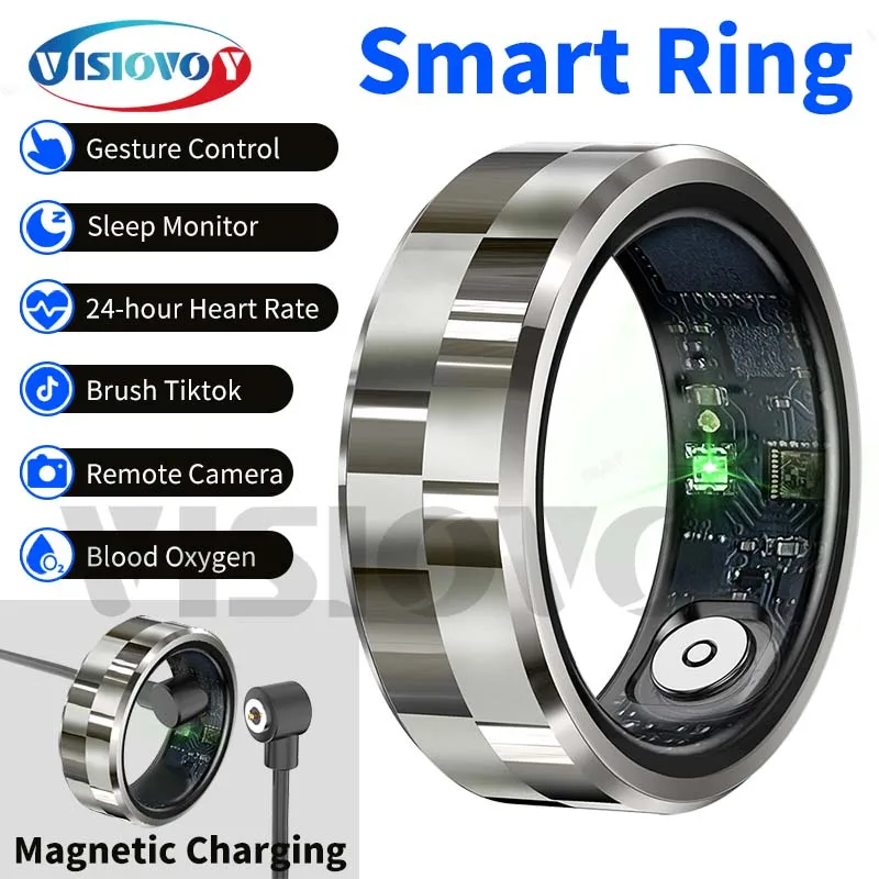 Smart Ring Men and Women, for Xiaomi, SAMSUNG, Heart Rate, Blood, Oxygen Monitor, Waterproof Smartwatch, Multi-sport Mode, IP68