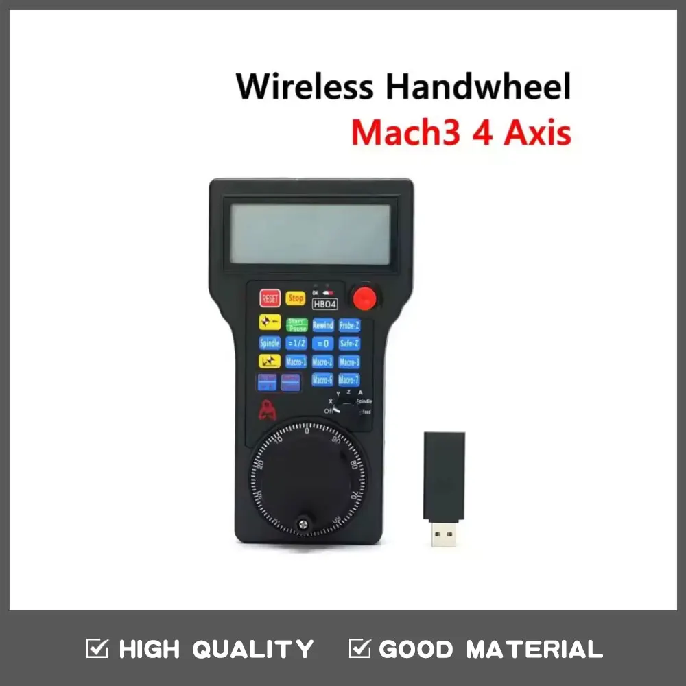 HB04 CNC Mach3 4 Axis MPG Wireless Handwheel Mach3 Pendant Pulse 50PPR Optical Encoder Generator For CNC Router