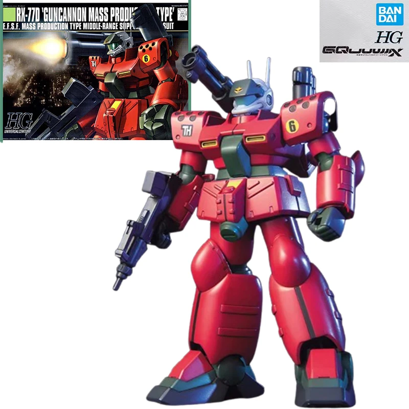 

Оригинальный комплект модели Bandai Gundam, аниме-фигурка HGUC1/144 RX-77D, коллекция Guncannon Gunpla, аниме-фигурки, игрушки для детей