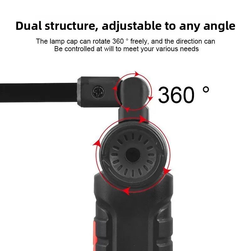 Magnetic Foldable LED Inspection Light Rechargeable COB Lamp Outdoor Camping Tent Light Auto Repair Flash To