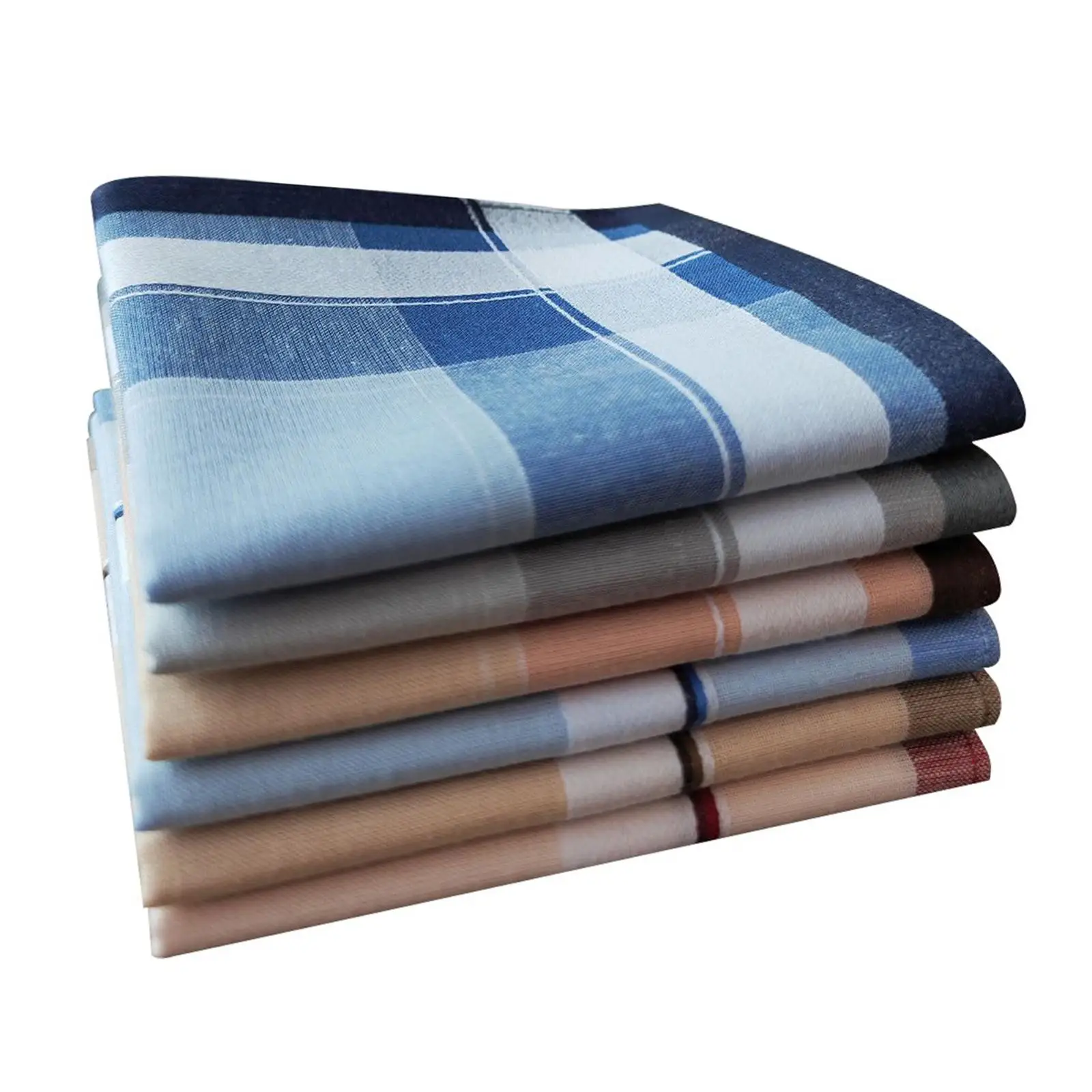 6 lenços masculinos de algodão lenço para homens 16 polegadas presentes clássicos lenço quadrado