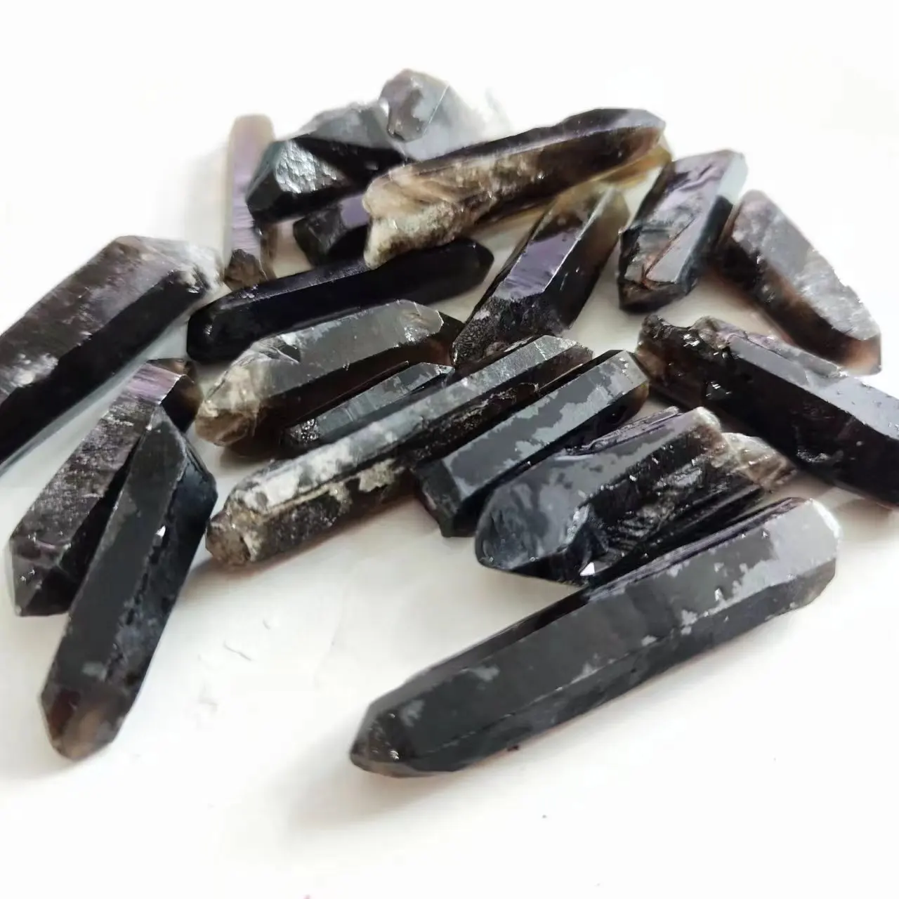 Natural Smoky Quartz Crystal Lemurian Stone Energy Healing Reiki Specimen Mineral Irregular Beads Home Decoration Stone