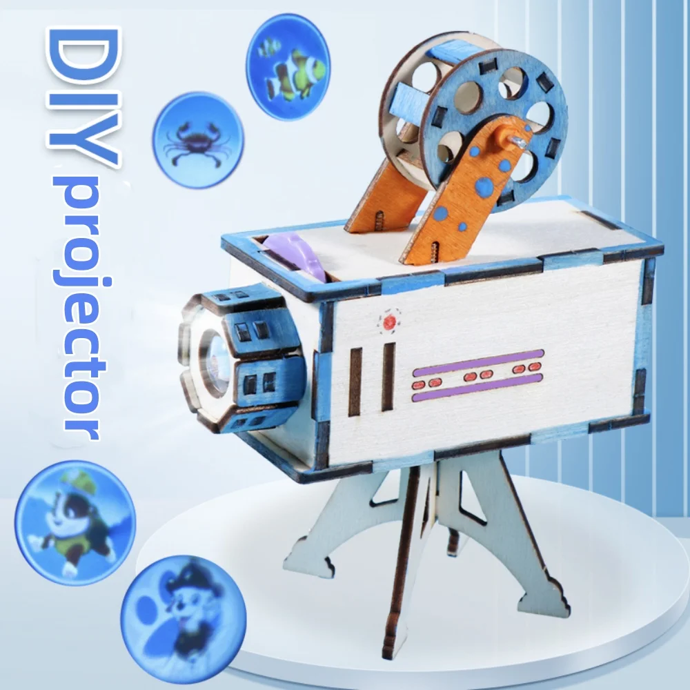 DIY Projektor Hand Zusammengebautes Projektor Spielzeug Wissenschaftliches Experiment Pädagogisches Modell Spielzeug Kinder Physik Spielzeug Geschenk Spielzeug
