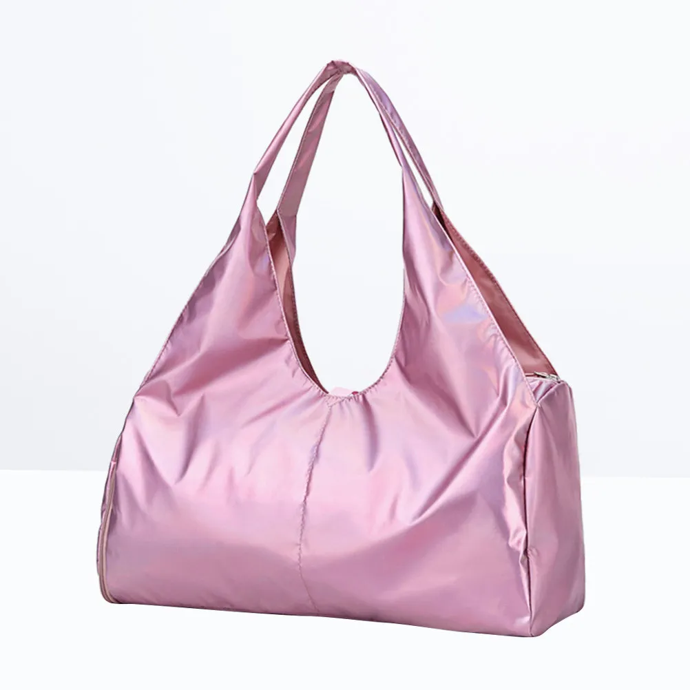 

Pink Large Capacity Waterproof Travel Yoga Bag for Sports Fitness Training Camping Hiking Shoulder Handbag with Shoe Compartment