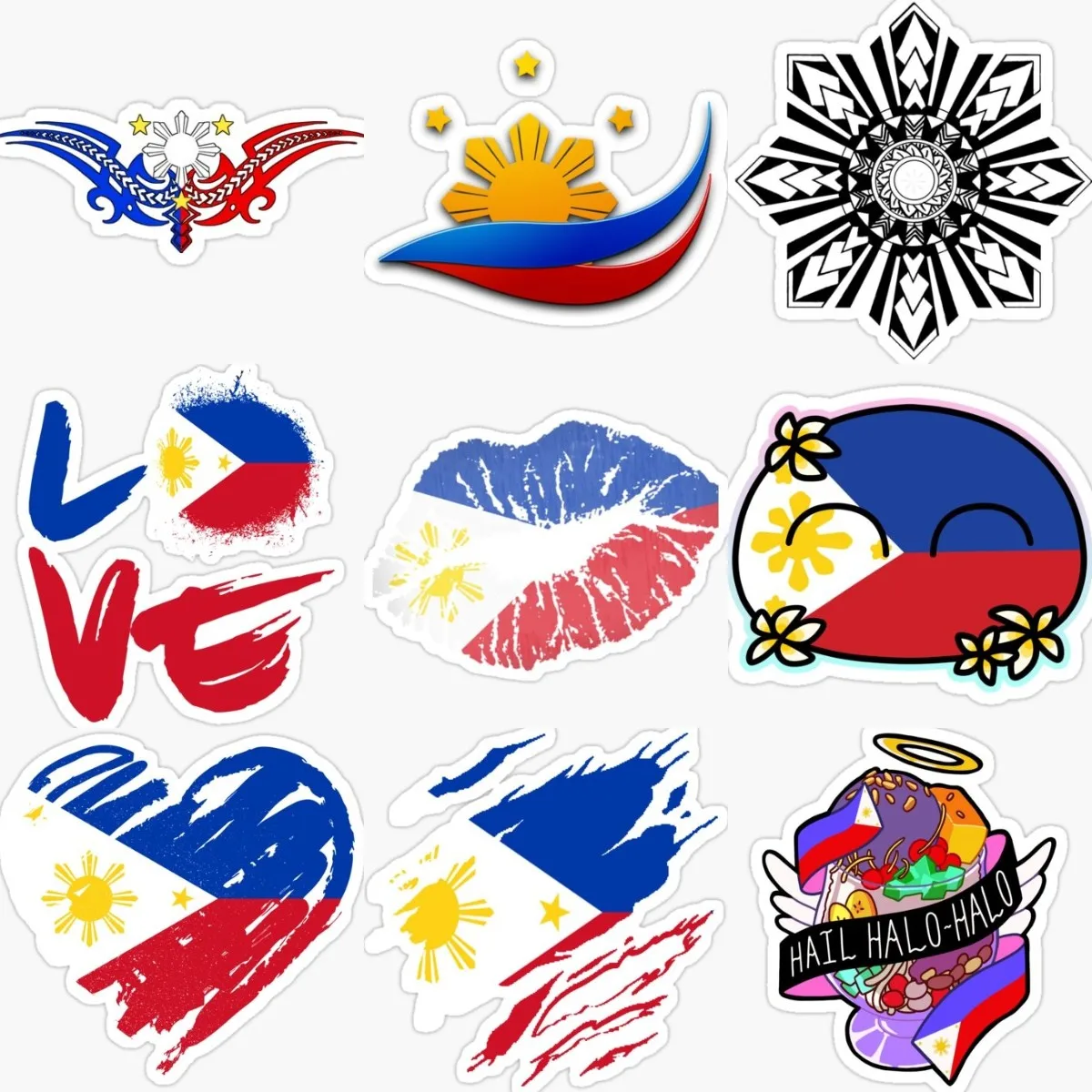 

Philippines Flag Sun Emblem Creative Stickers Motorcycle Camper Laptop Car Truck Helmet Camper Off-road Wall Bicycle PVC Decal