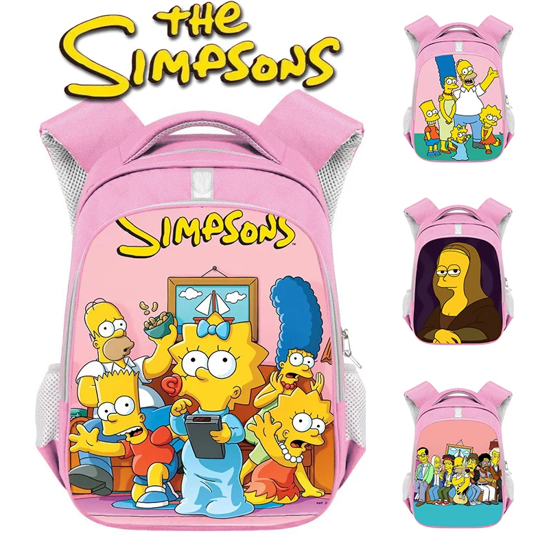 La borsa a tracolla Simpsons Fashion Trend borsa da viaggio per esterni da donna di grande capacità borsa da scuola per ragazza dei cartoni animati