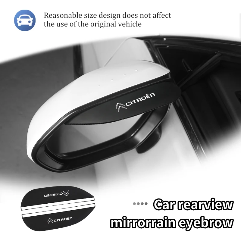 2 uds espejo retrovisor de coche lluvia ceja Protector pegatinas para Citroen Grand Berlingo Jumper Celysee Xsara Picasso Aircross