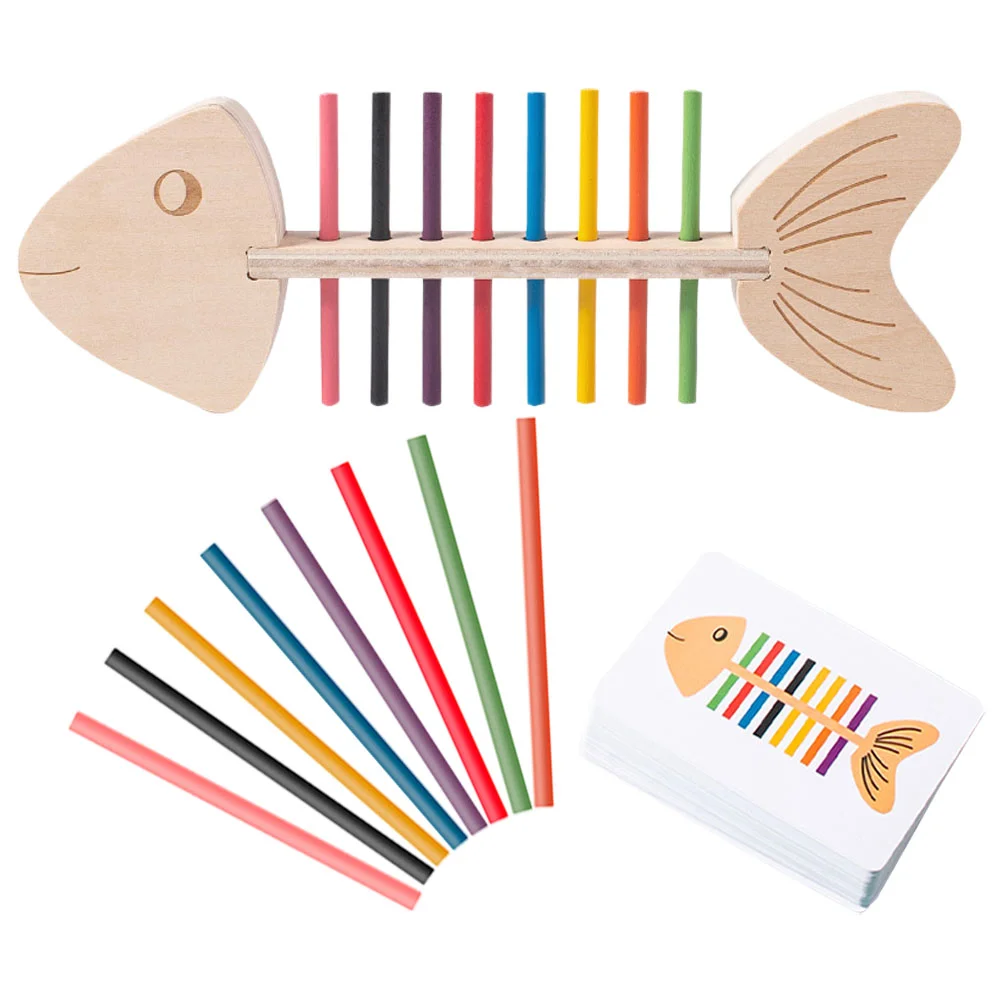 Color Classification Pairing Kids Toys Matching Busy Board Stick Rainbow Sorting Game Wood Child Toddlers Learning