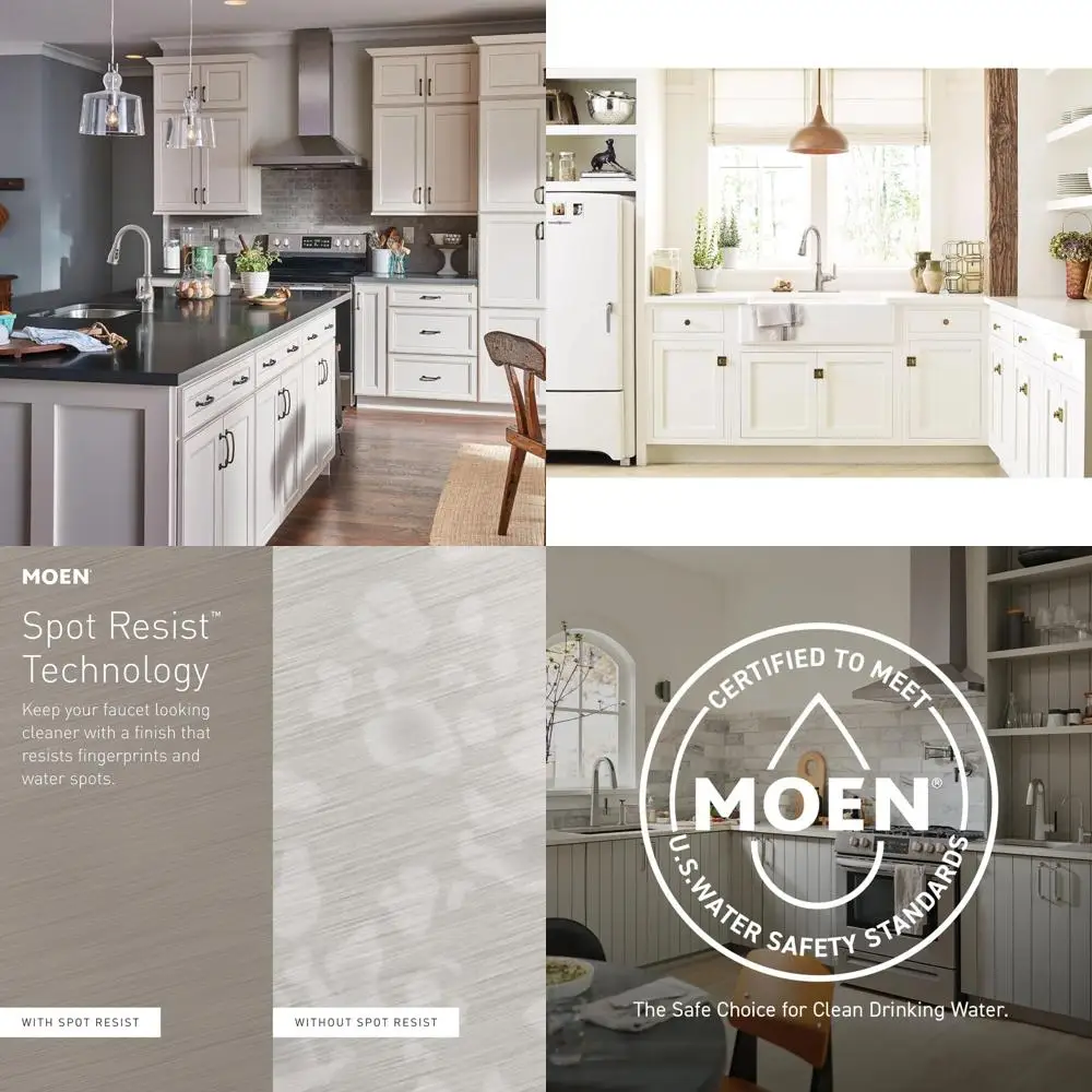 Torneira de cozinha com pulverizador pulldown tradicional com sistema de encaixe PowerBoost e reflexo, 7185SRS