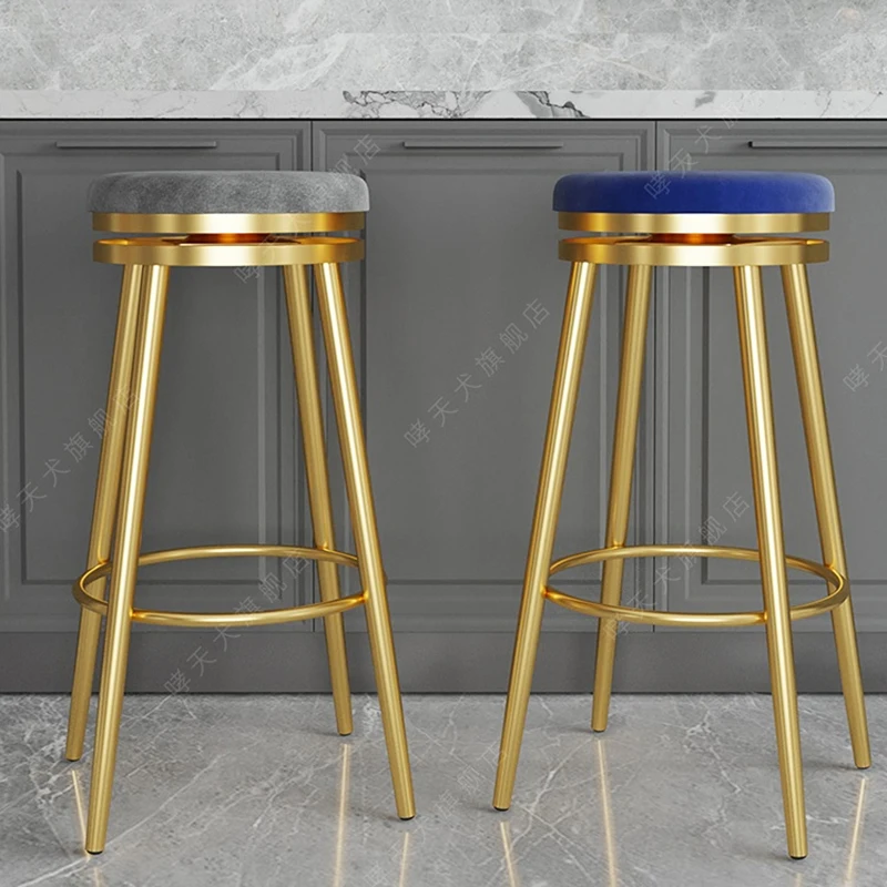 

Modern High Swivel Bar Stool Gold Luxury Vintage Nordic Bar Chair Designer Dining Silla Para Barra De Cocina Bar Furniture Mzy