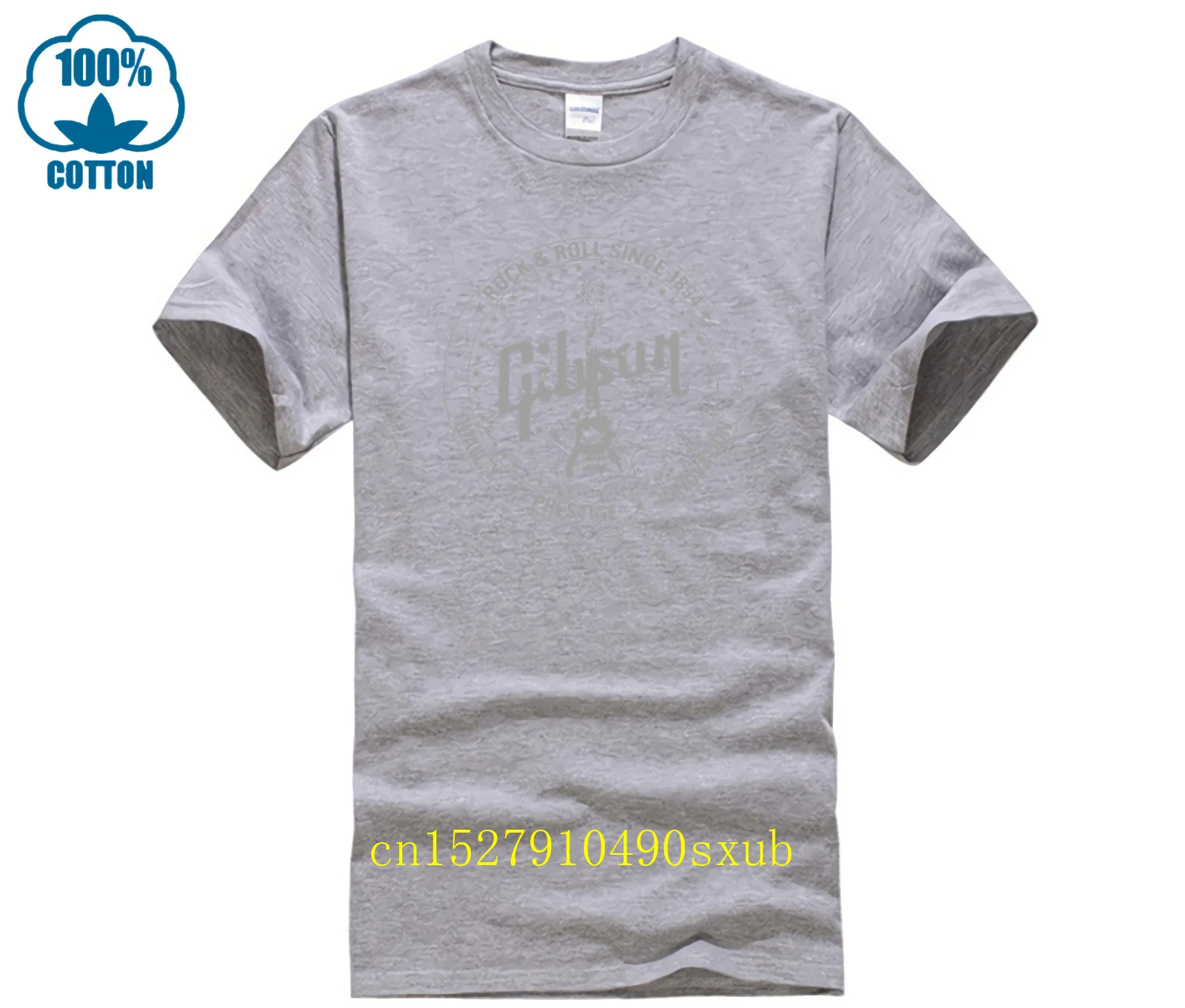 Guitar Gibson T Shirt Summer Men Short Sleeve Cotton Tshirts Gibson Les Paul Man Tops Tee