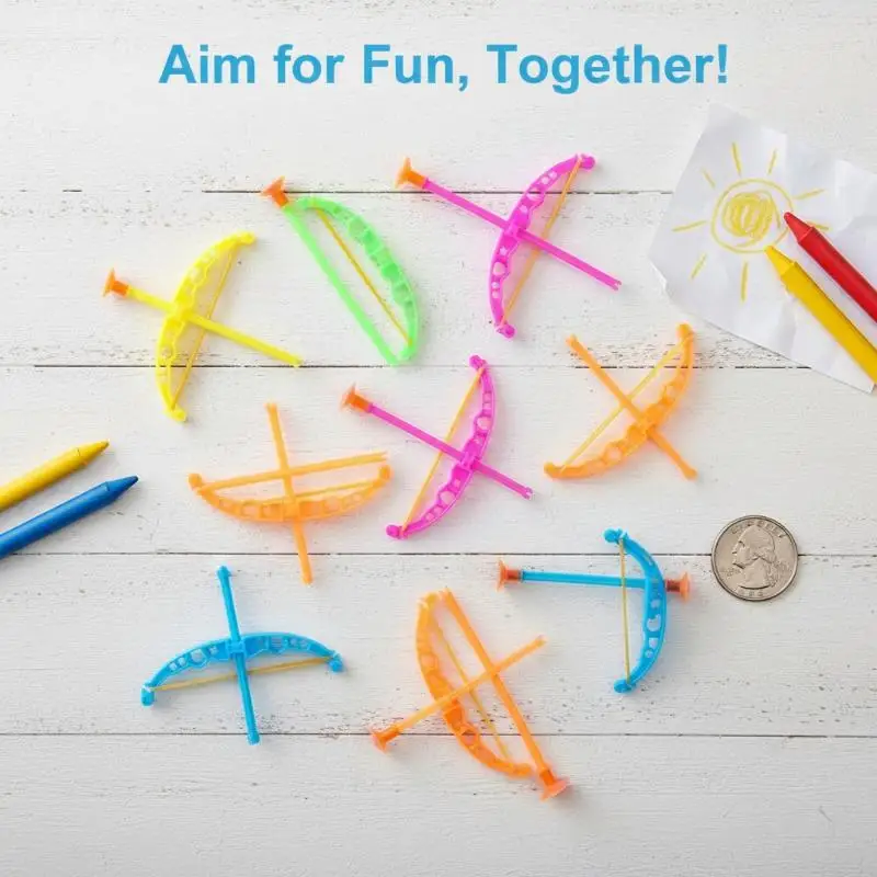 12/24/36Pcs Plastic Kids Bow And Arrow Toy With Safe Suction Cup Tips Colorful Design Perfect For Play Party Favors Kids Gifts