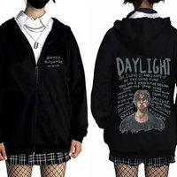 David Kushner Daylight Oh I Love It and I Hate It At The Same Time Zipper Hoodie Men Women Fashion Retro Oversized Zip Up Jacket