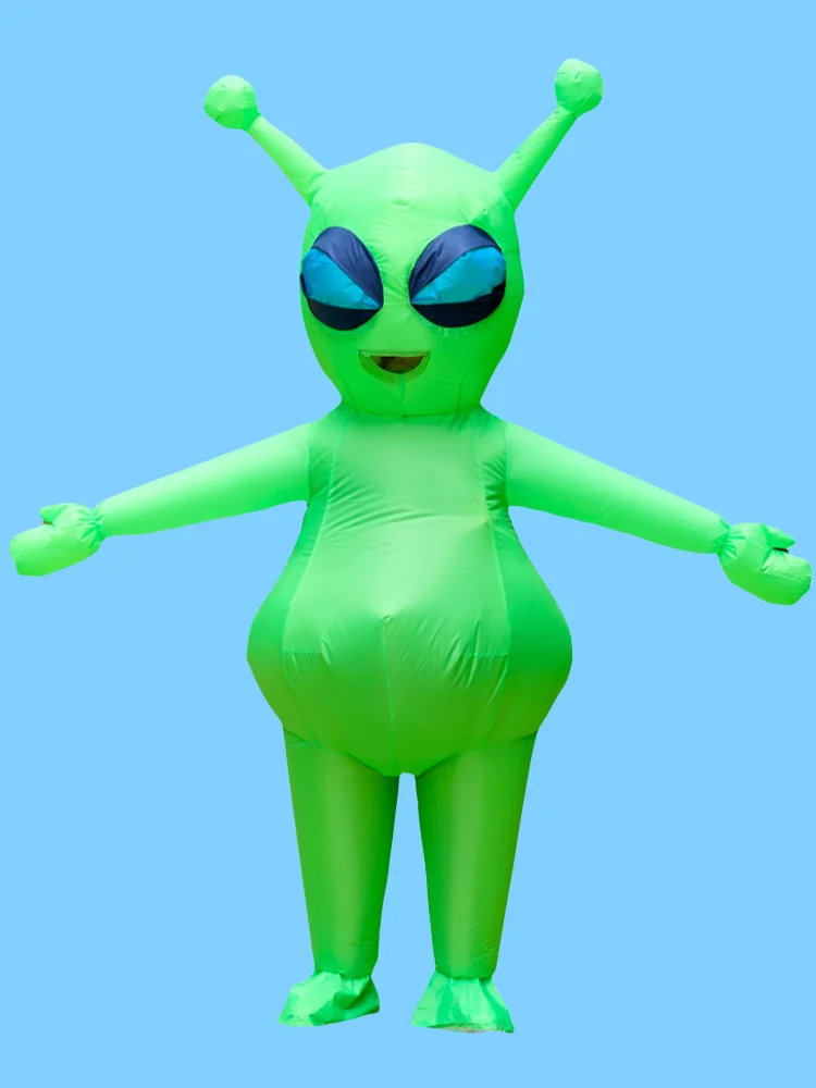 AliExpress 2025 inflatable costume Halloween costume alien role-playing prop performance big eyed cycling space alien costume funny prop co