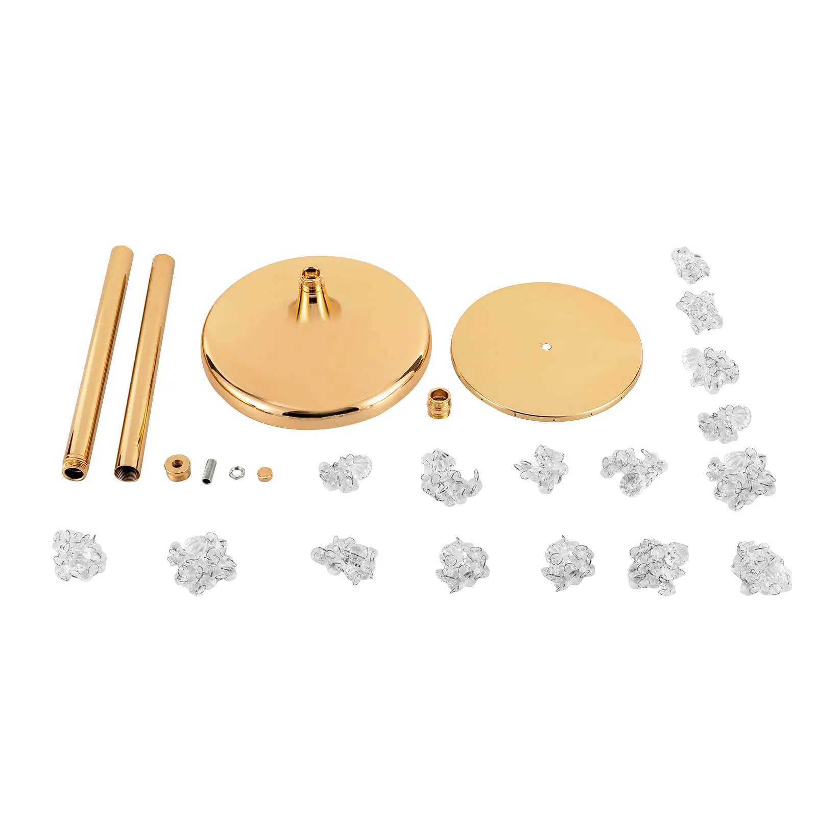 10 sztuk wazonów na kwiaty do dekoracji ślubnych, 27,5 cali wysoki kryształowy wazon na kwiaty, metalowe stojaki na kwiaty do dekoracji ślubnych, złoty kryształ