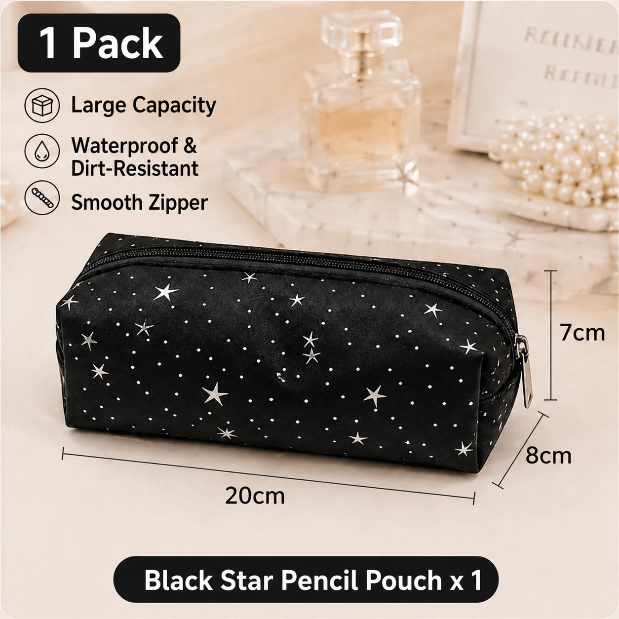 Portable Storage Pouch Waterproof Cosmetic Bag Canvas Storage Bag Large Capacity Zipper Pouch For Small Digital Accessories