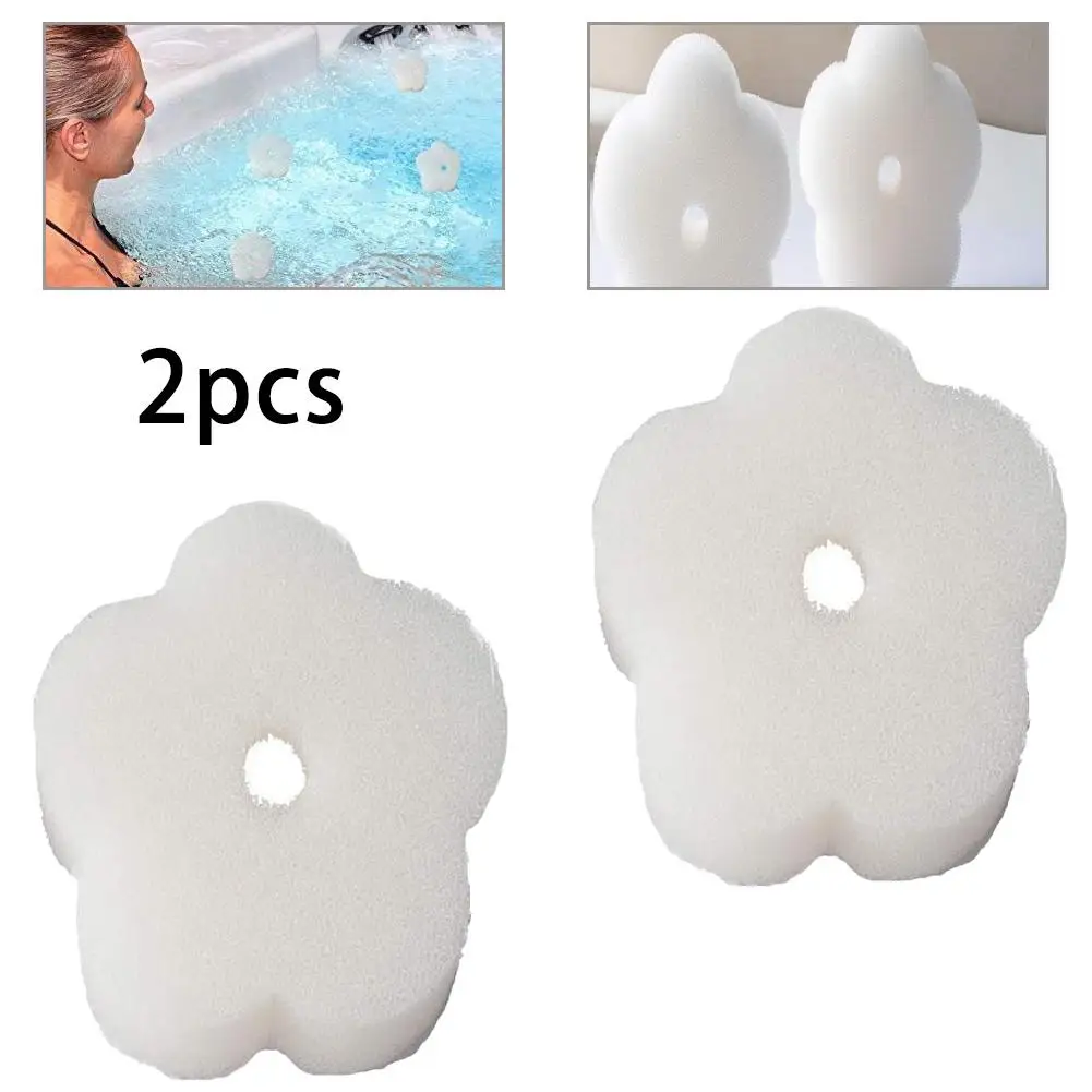 Spa Accessory 2PCS Flower Style Scum Sponge Designed to Float in Skimmer Baskets Captures Oils and Dirt from Pool Water