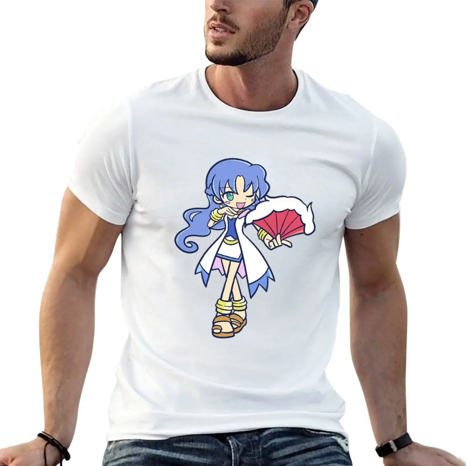 Camiseta Puyo Puyo king Ringo Sig Chibi, camisetas informales divertidas para hombre, camisetas de humor oscuro para hombre, camiseta de algodón