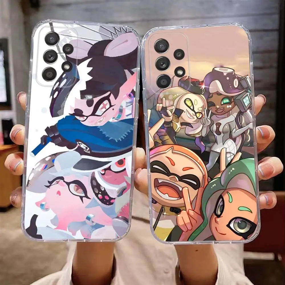 

Game S-Splatoon Phone Case For Samsung Galaxy A,71,70,52,51,40,31,50,50S,30S,21S,12,10,Note20ultra Transparent Cover