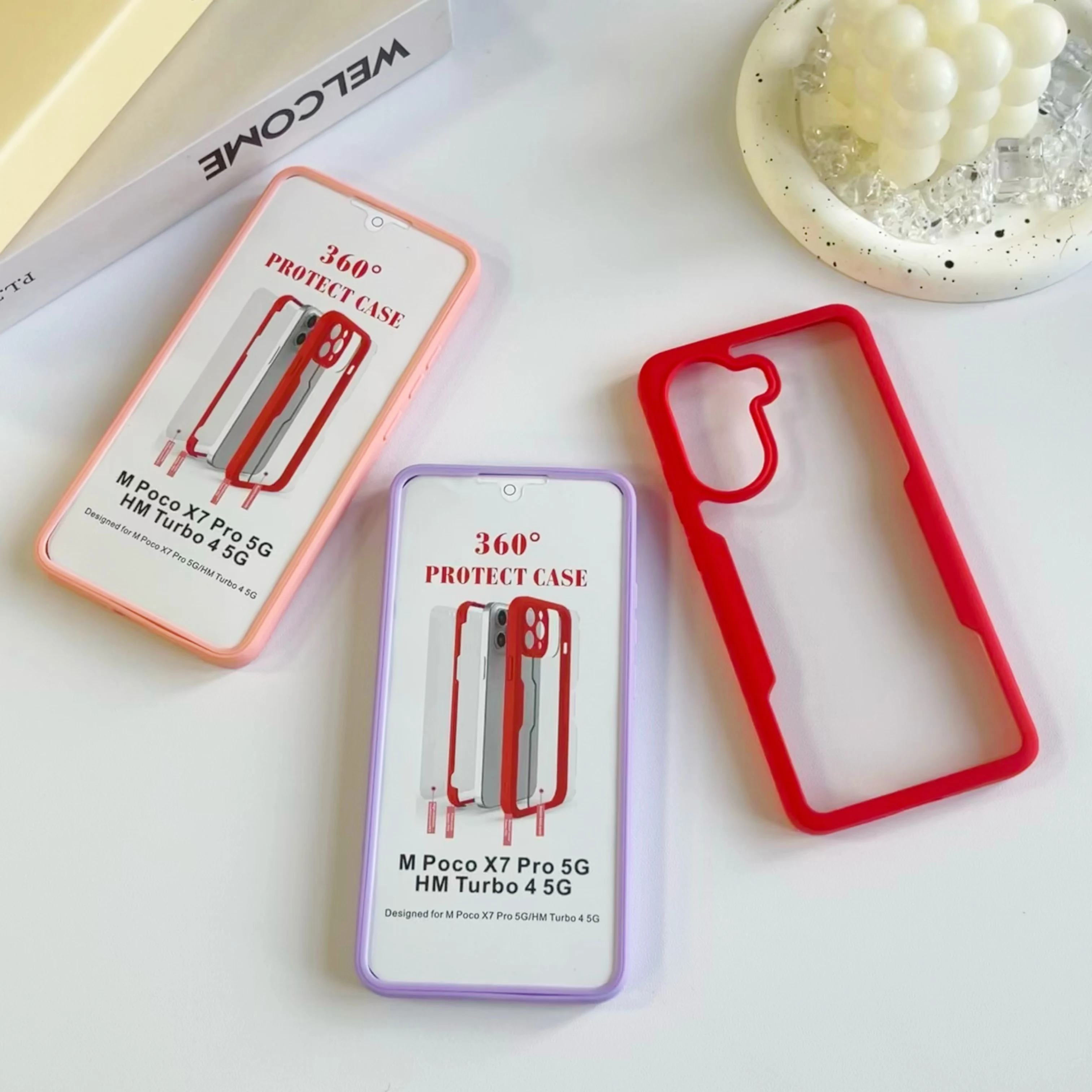 

For POCO X7 Pro Redmi Turbo4 Case Luxury Acrylic Transparent Full Cover TPUCover For POCOX7Pro Redmi TurbO 4 Shockproof Funda