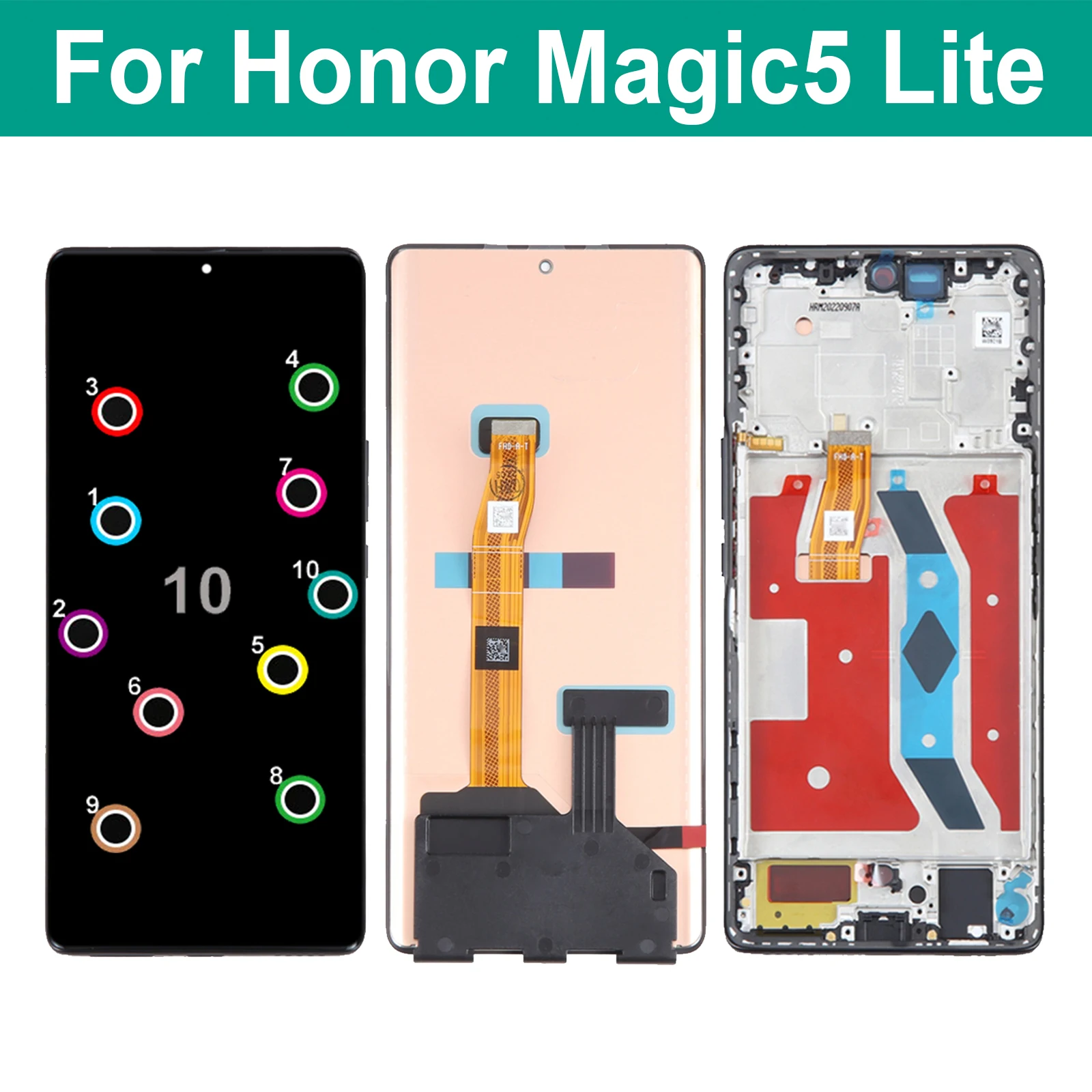 AMOLED For Huawei Honor Magic5 Lite LCD Magic 5 Lite RMO-NX3 Display Touch Screen Digitizer Assembly