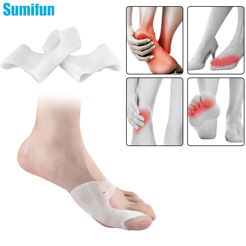 

2/4Pcs Toe Orthopedic Bunion Silicone Gel Thumb Separators Spacers Hallux Valgus Corrector Braces Toes Pedicure Foot Care Tool