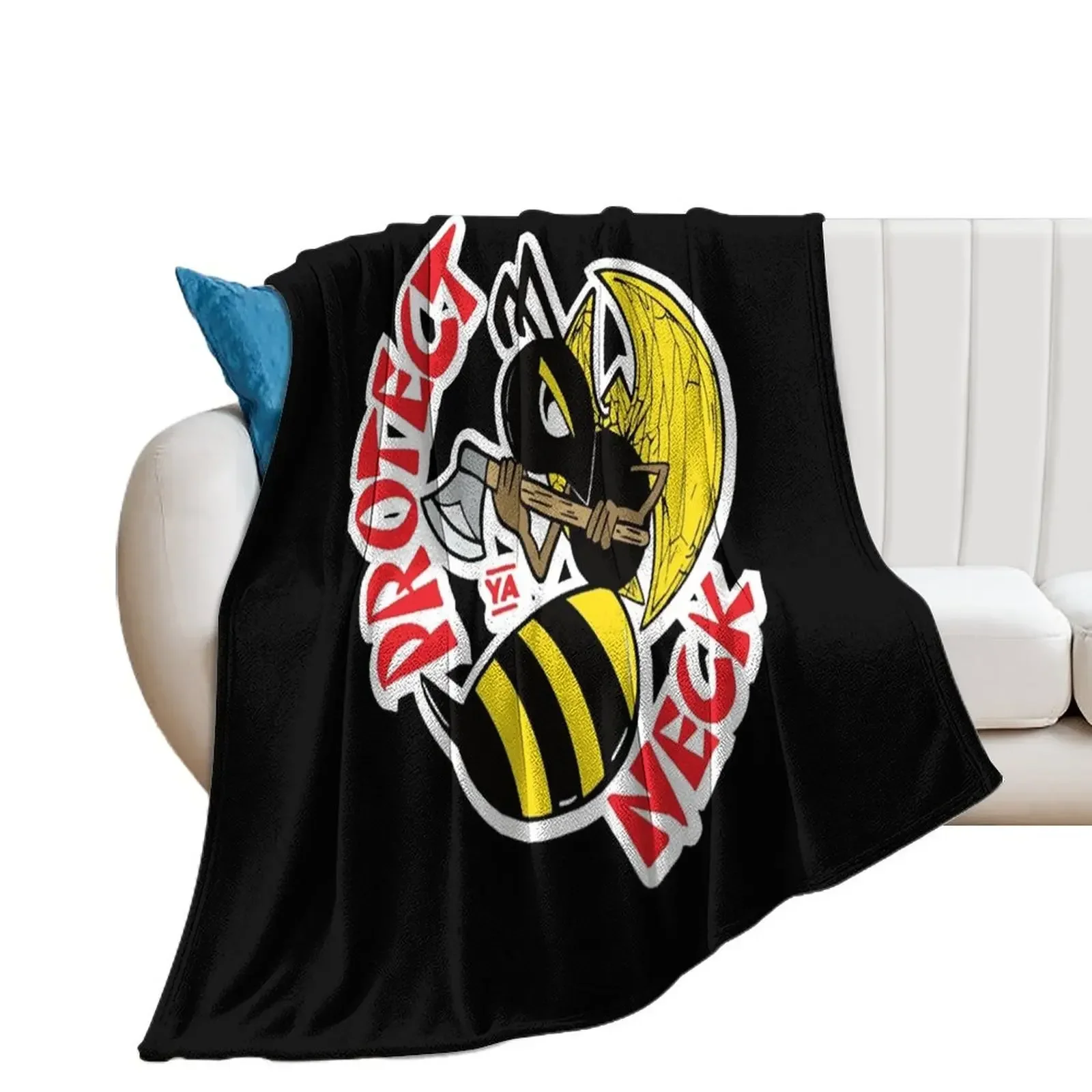 PROTECT YA NECK KILLA BEE Throw Blanket Plaid Stuffeds Soft Beds Blankets