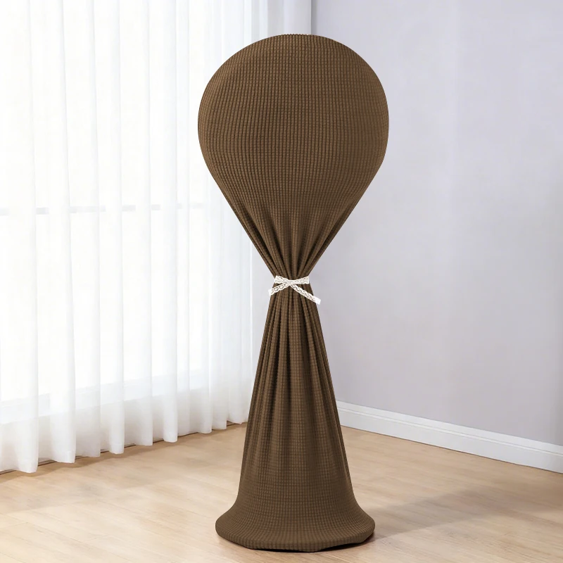 2026 غطاء مروحة مرن لون خالص 360 °   تغطية كاملة حامي برج المروحة الكهربائية يغطي غطاء التخزين العالمي الغبار يغطي