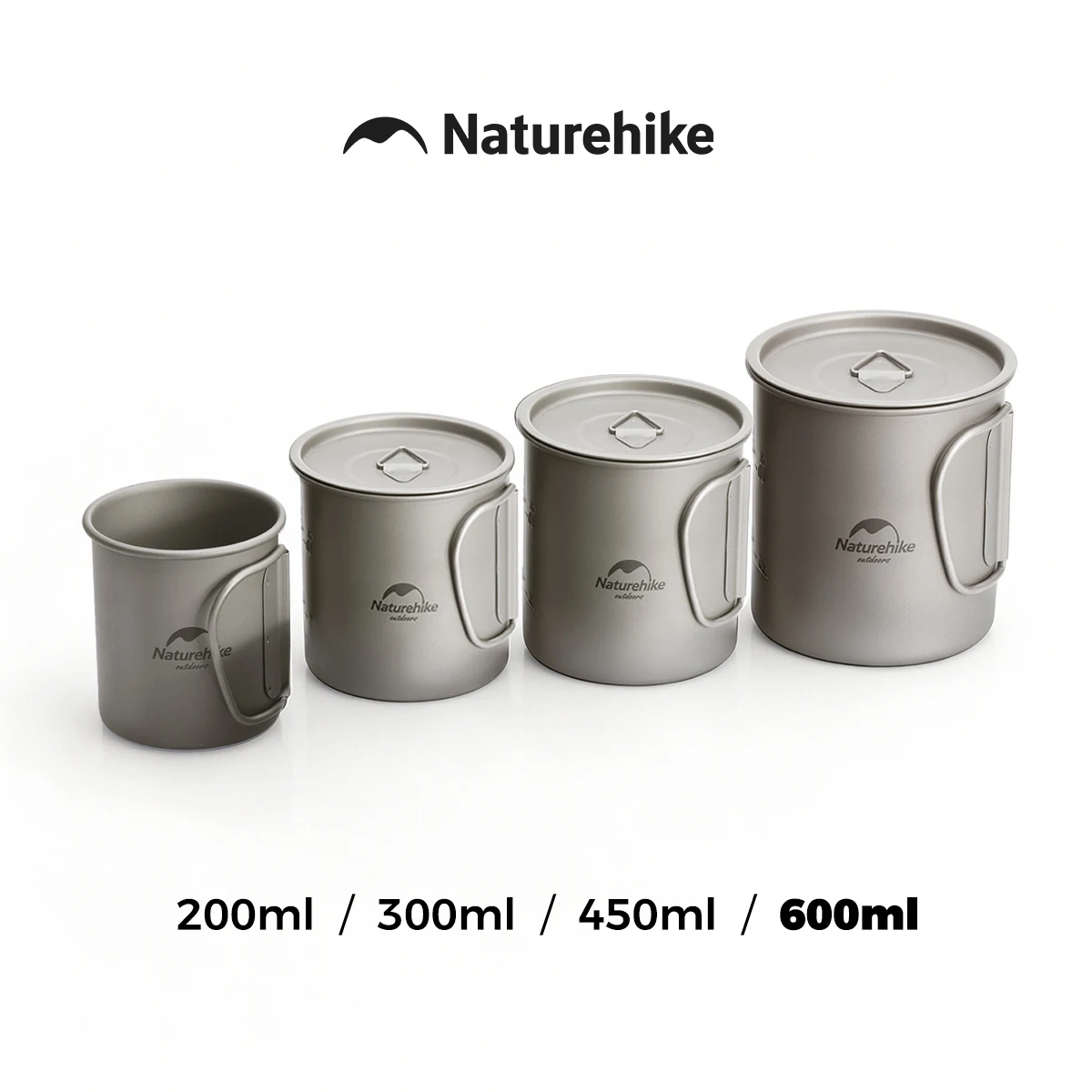 

Naturehike уличная титановая чашка, легкая портативная чашка для чая, кофе, складная ручка, кружка для воды для кемпинга, пеших прогулок, путешествий