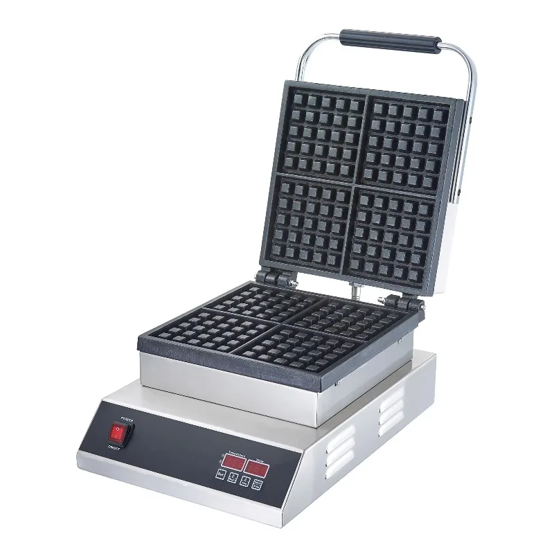 Croffle Maker Commercial Honeycomb Shape Waffle Making Machine Electric 4 Slice Square Waffle Maker