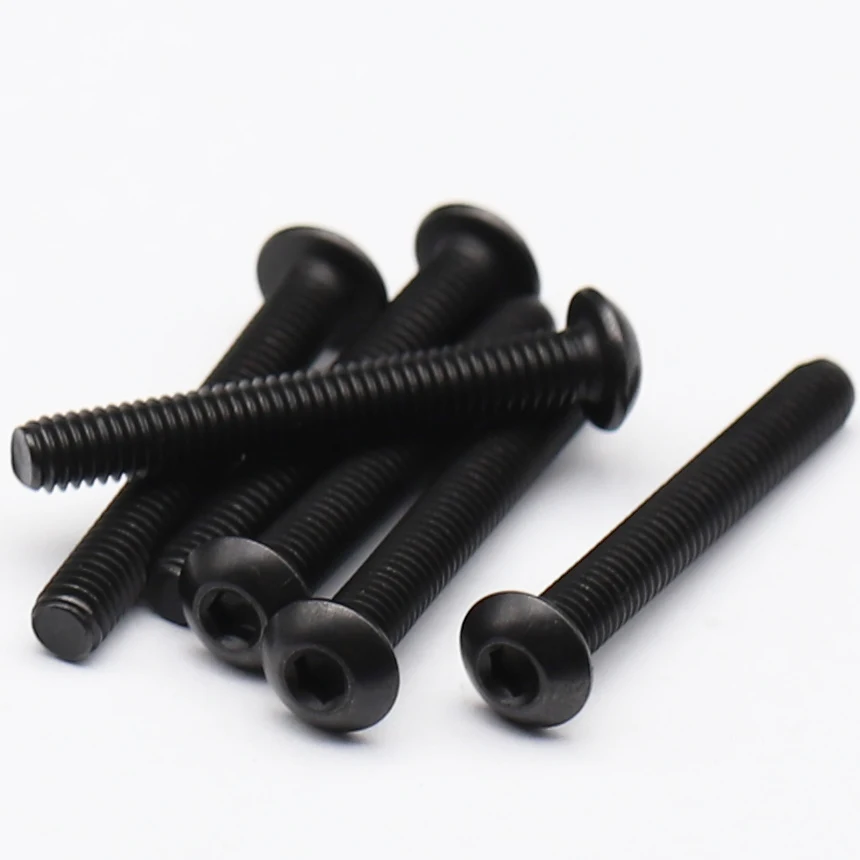 M3 M4 M5 5mm 6mm 8mm 10mm 12mm to 30mm Black 304 Stainless Steel SS DIN7380 Bolt Hex Hexagon Socket Pan Round Button Head Screw