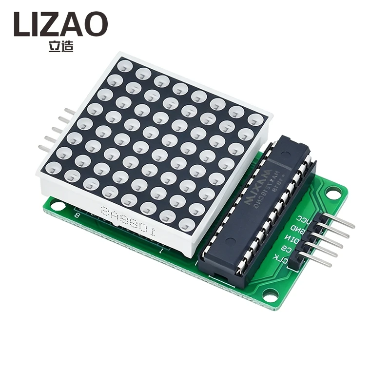 MAX7219 8×8 Dot Matrix LED Display Module 5V Common Cathode With SPI Interface For Arduino Microcontroller Projects