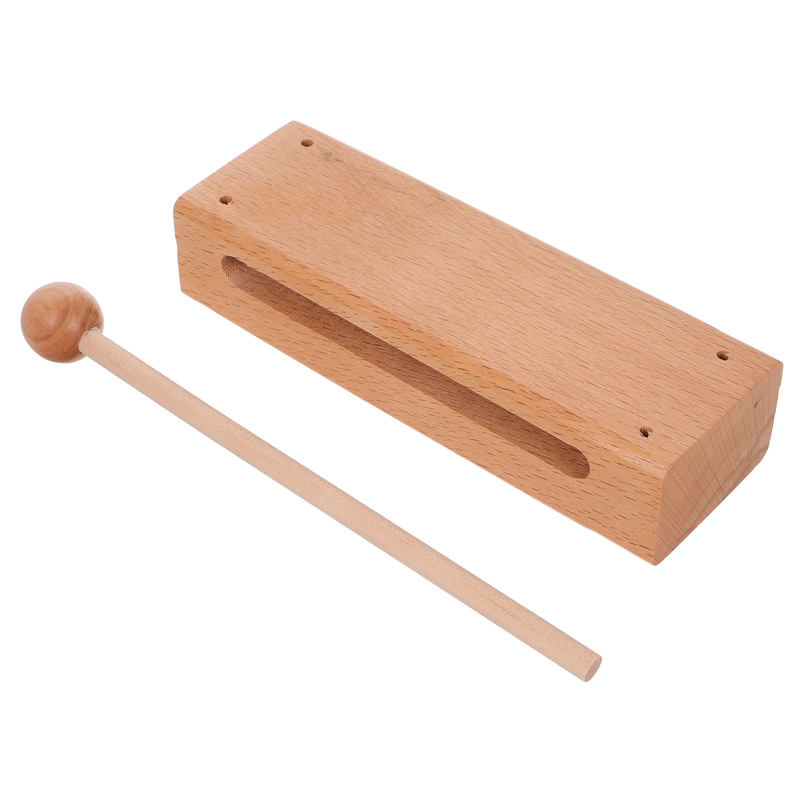 Classroom Chime for Teachers Management Bell Hand Jam Block Musical Percussion Instrument Beech