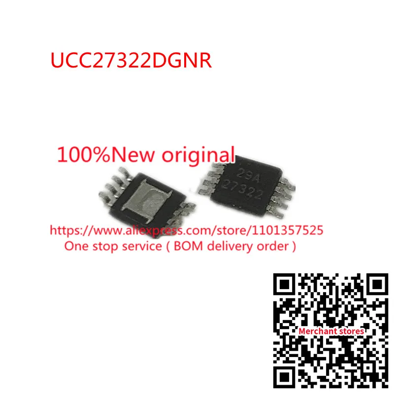 

[10pcs] UCC27322DGNR Mark: 27322 - IC GATE DRVR LOW-SIDE 8MSOP