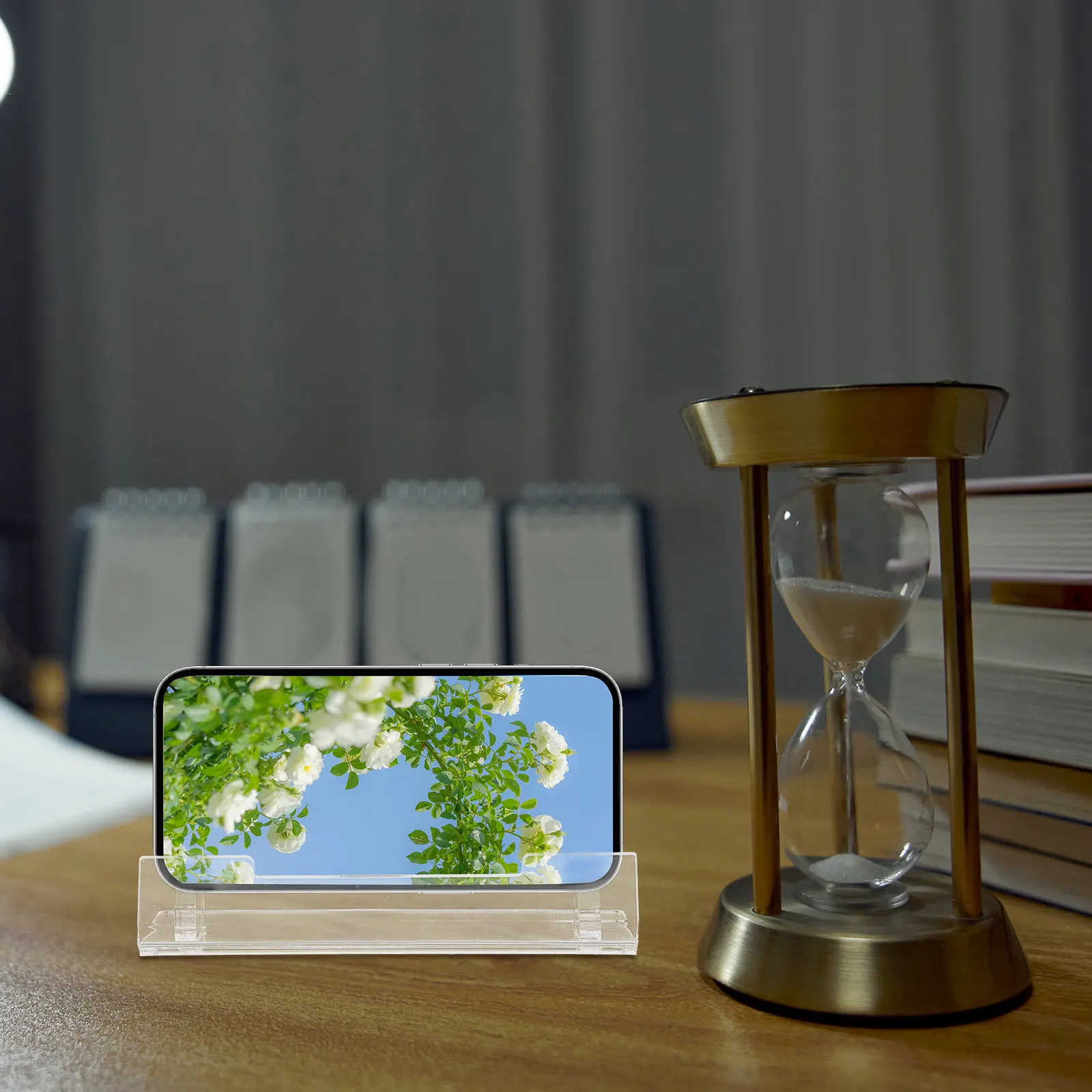 Mobile Phone Tablet Holder Stand Clear Acrylic Design Sturdy Portable Versatile for Desk Office Home Gaming Display