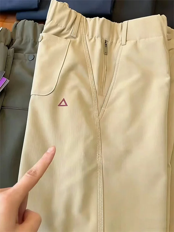 American Style Soft  Cargo Pants Unisex Outdoor Three-Proof Spring Casual Pants Tapered Straight Leg Workwear