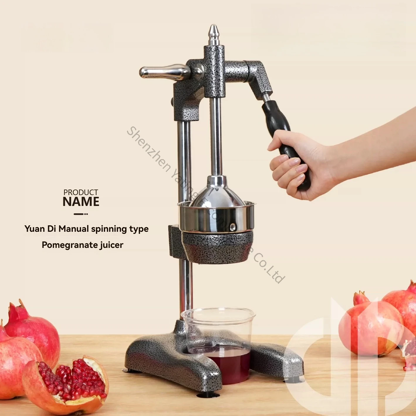 Pomegranate Juicer Manual Special Extrusion Fresh Press Stall Commercial Orange Press 304 Stainless Steel
