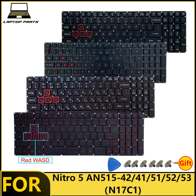 NEW For Nitro 5 AN515-42/41/51/52/53（N17C1)Keyboard/with backlit keyboard/US keyboard ribbon cable new
