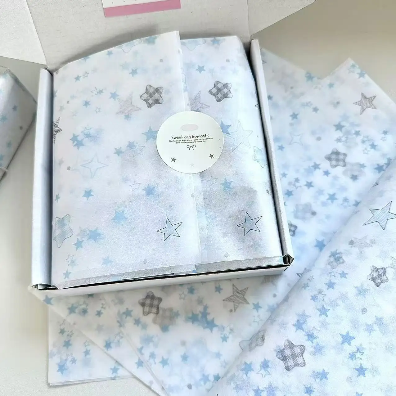 Four-Leaf Clover Tissue Paper Patterned Ice Cream Tissue Paper Tissue Paper Pack Colorful For Party Decoration Holiday Gift