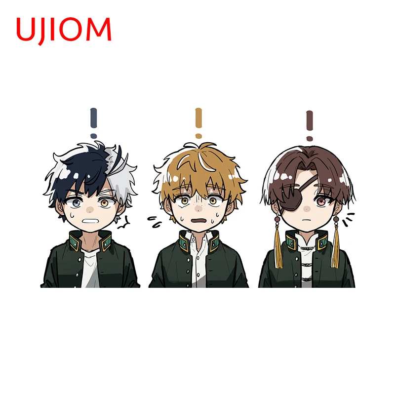 UJIOM 13cm × 7.4cm Cute Three Anime Litte Men Wall Sticker Suouhayato Funny Picture Decal Nice Personality Bedroom Chambre