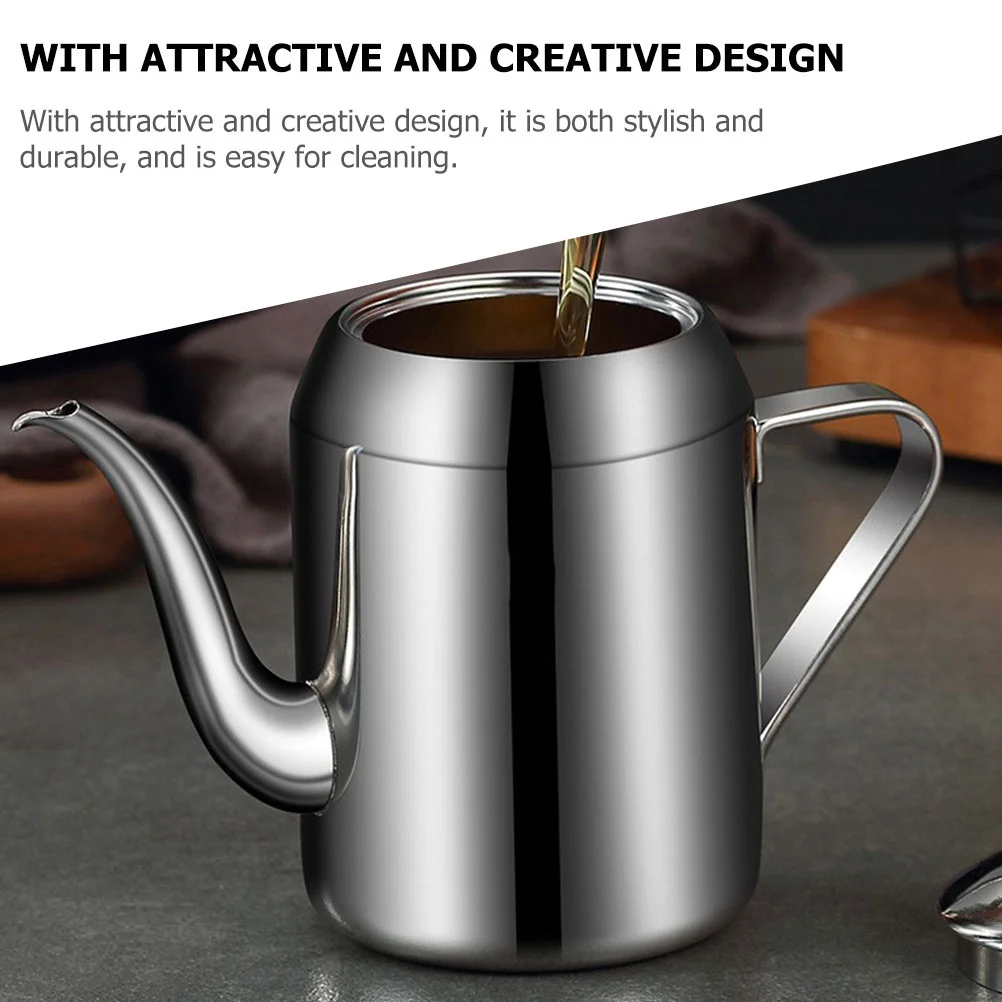 

Dispenser Bottle Stainless Steel Leakproof Kitchen Container For Olive Oil Vinegar Soy Sauce Seasoning Storage Tool Desktop Oil