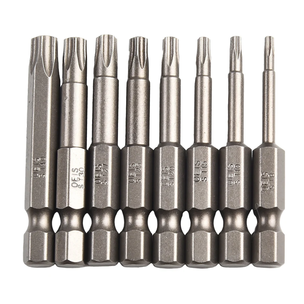 

1pc 50mm 1/4 Hex Shank Magnetic Five-point Torx Screwdriver Bit With Hole T8-T40 Parafusadeira Herramientas Outils Mechanic