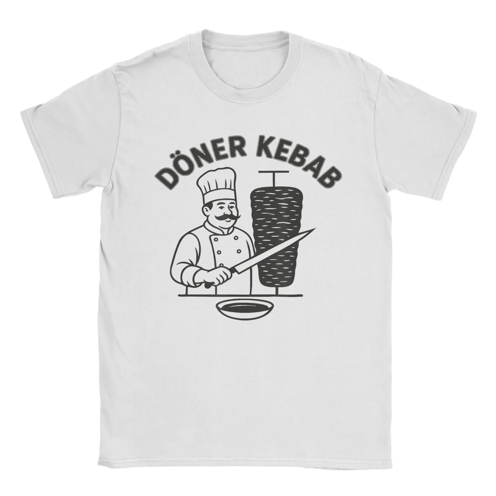 Camiseta Doner Kebab Lustig Grill Master Foodie para hombre, camisetas 100% de algodón, camiseta de manga corta con cuello redondo, camisetas con idea de regalo