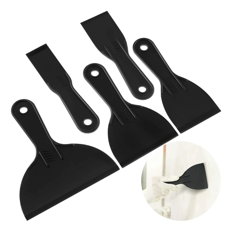 

High-Quality Plastic Putty Knives Set 6Pieces Wall Putty Filler Spatula Scrapers for Patching, Smoothing, and Filling Dropship