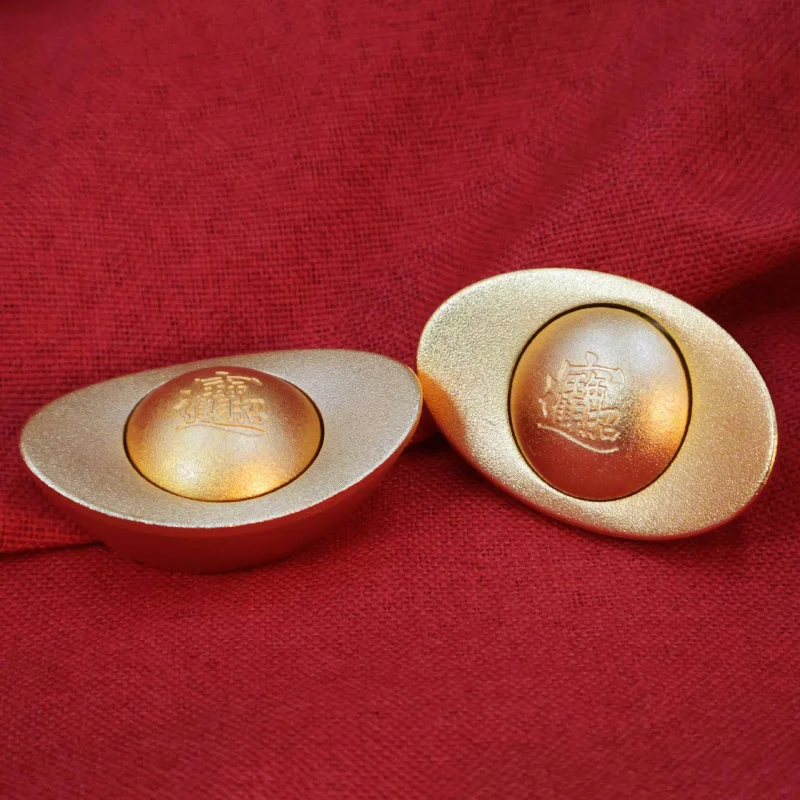 

Твердый вращающийся сплав Yuanbao для рабочего стола в гостиной, украшение для магазина на новоселье, орнамент