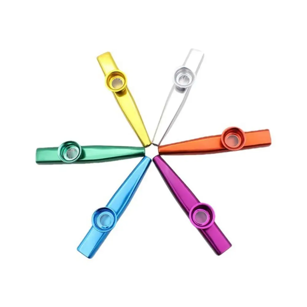 Aluminium Alloy Metal Kazoo Detachable Instruments Diaphragm Mouth Kazoos Learn Easily Durable Musical Instruments Flutes