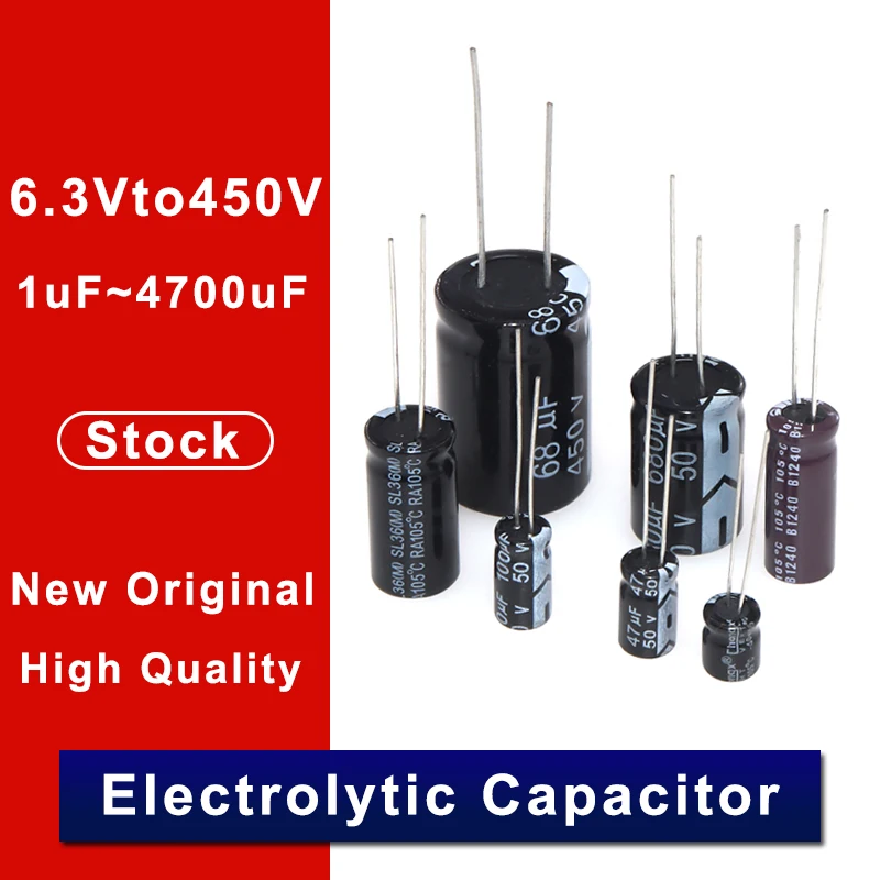 20pcs 400V 4.7UF 8 * 12 mm low ESR Aluminum Electrolyte Capacitor 4.7 uf 400 V Electric Capacitors 20%