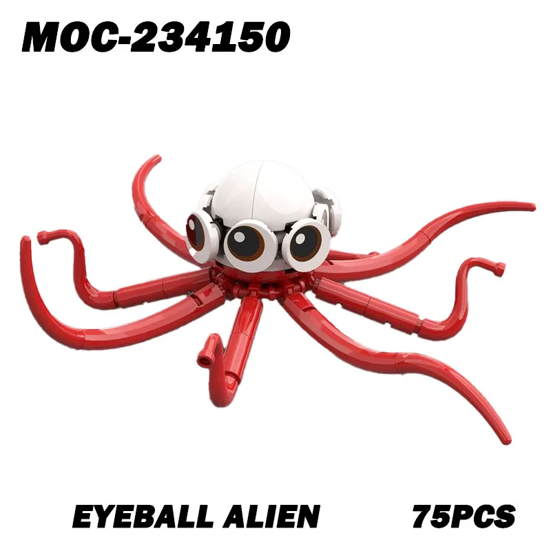 

MOC-234150 Eyeball Octopus Animals Alien Series Building Block Model Brick Set Creative Holiday Gifts 75PCS
